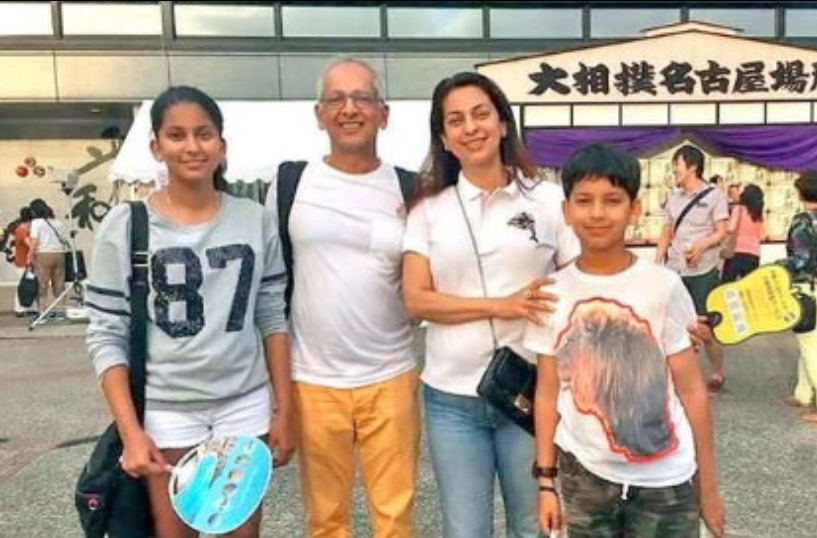 Juhi Chawla and her family