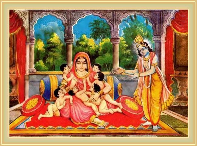 Shri Krishna with his sons