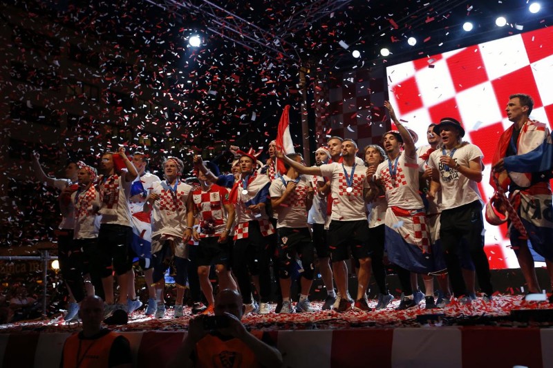 Croatia players given hero's welcome in Zagreb after World Cup final