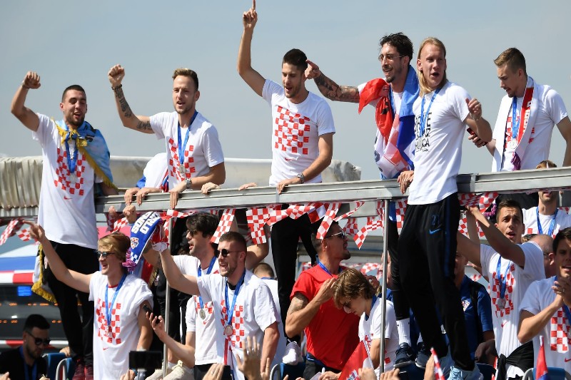 Croatia players given hero's welcome in Zagreb after World Cup final