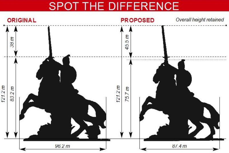 Difference between the original design and the new design