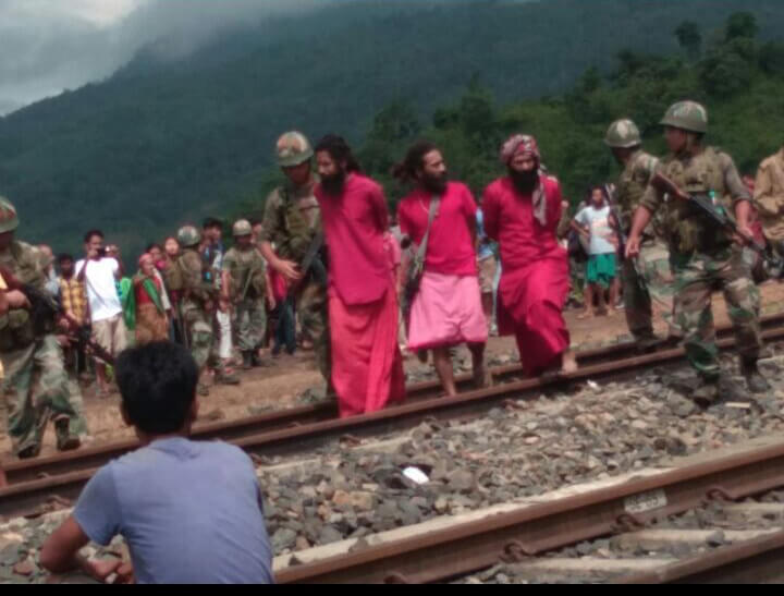 Sadhus rescued at railway station