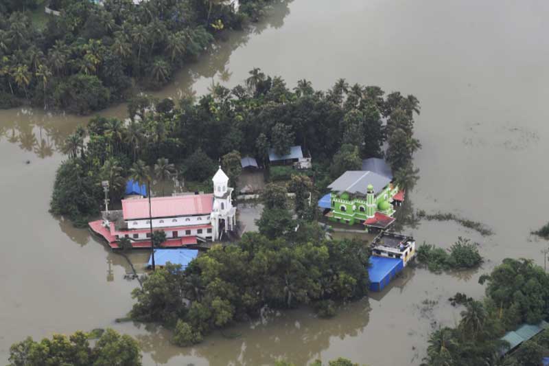 Kerala Floods- submerged area