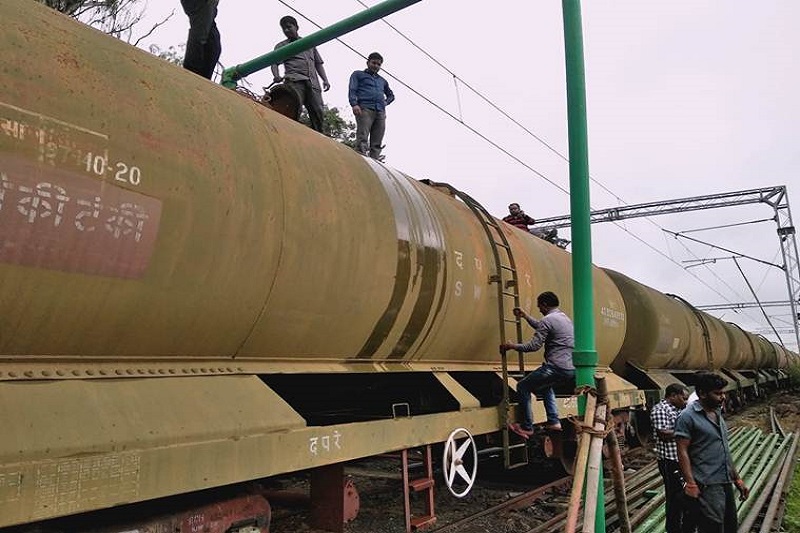 Kerala floods - water train