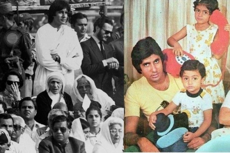 Mother Teresa with Amitabh Bachchan