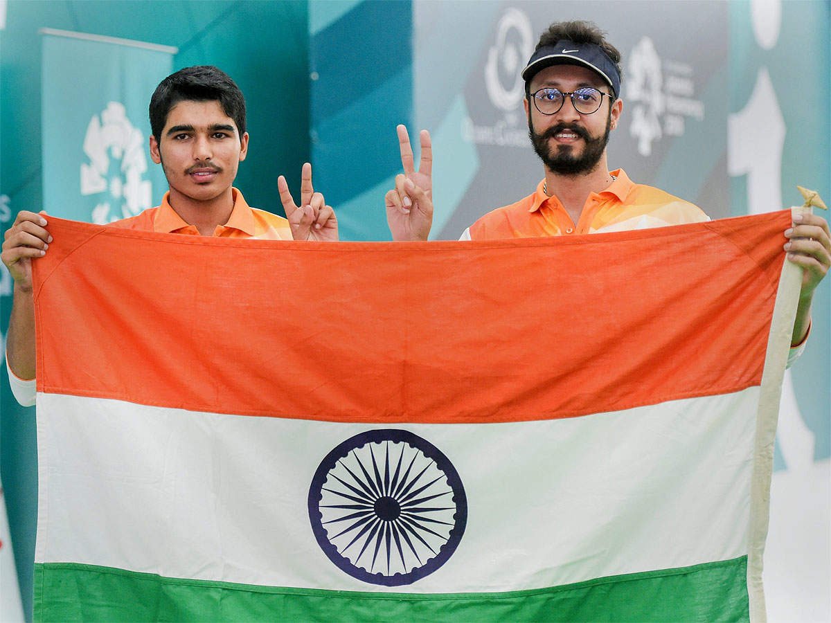 Saurabh Chaudhary wins gold, Abhishek Varma bronze