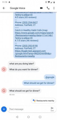 Google Assistant message integration