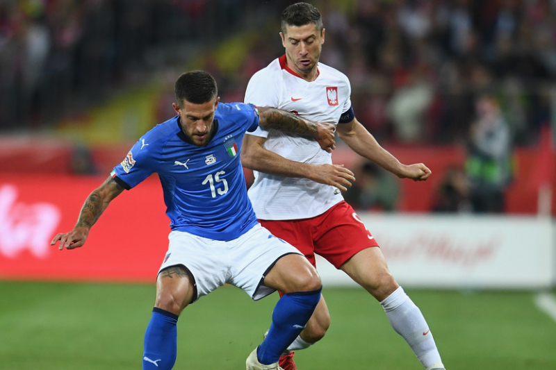 Nations League Cristiano Biraghi scores Italy relegate Poland