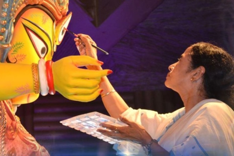 Opposition Mamata Banerjee pandal visiting spree gimmick