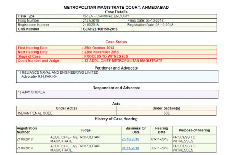 Anil Ambani's defamation spree (Image credit: Scroll.in)
