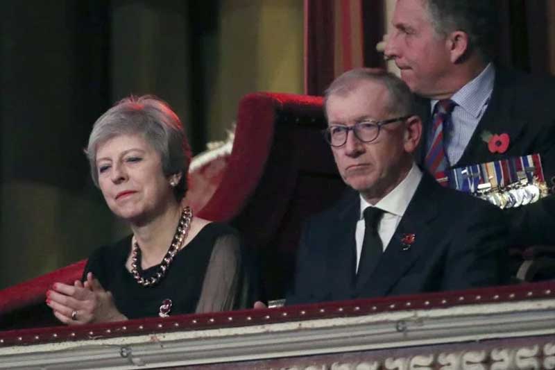 Festival of Remembrance Prime Minister Theresa May with husband Philip