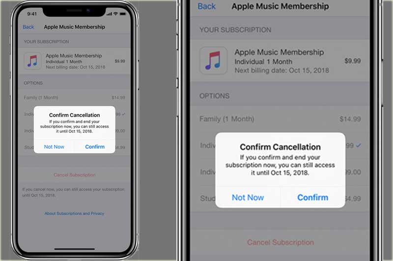 Apple music how to cancel