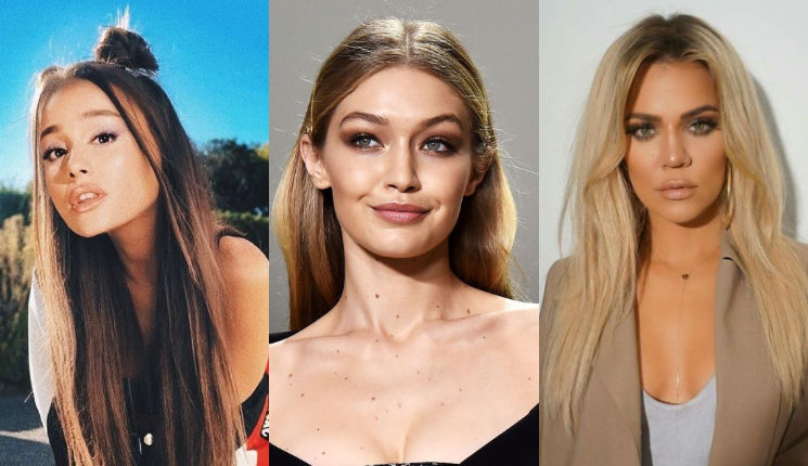 Ariana Grande. Gigi Hadid, Khloe Kardashian