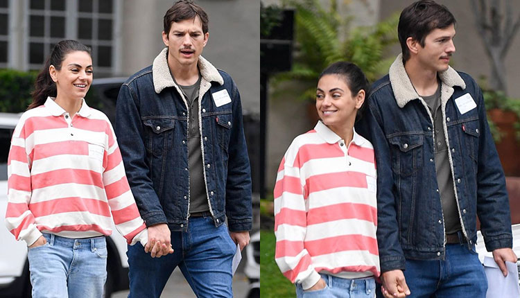 Ashton Kutcher And Mila Kunis Are All Smiles As They Walk Hand In Hand