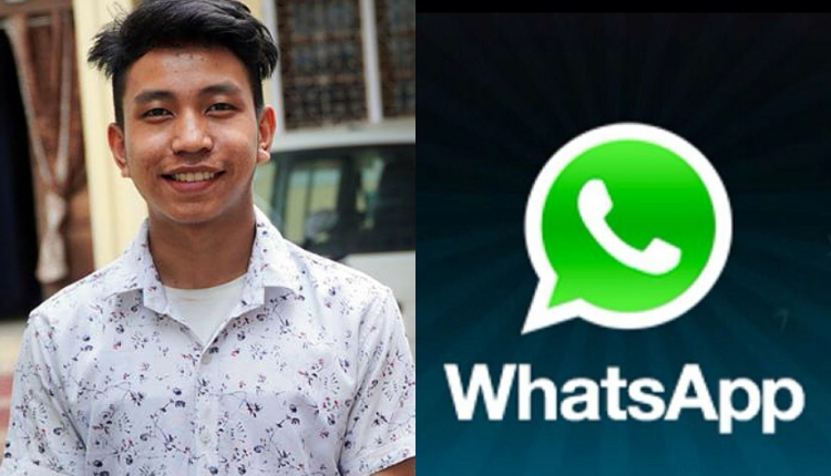 Zonel Sougaijam From Manipur Rewarded With 5000 For Discovering Whatsapp Bug