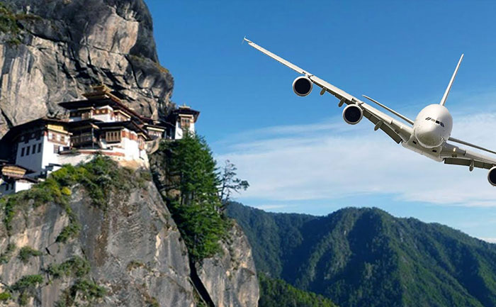 Parlo Airport, Bhutan, Himalayan Mountains