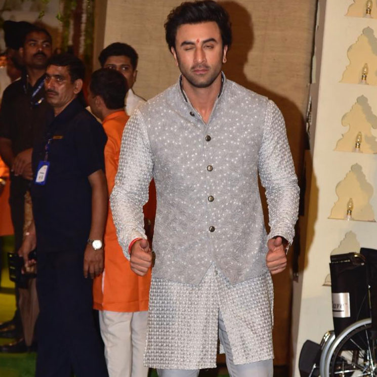 Ranbir & Alia look enchanting as they arrive at Mukesh Ambani's residence