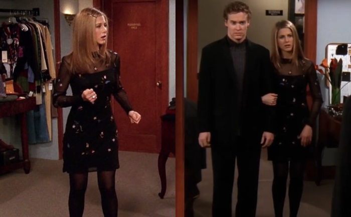 The black dress of Rachel Green (Jennifer Aniston) in Friends S07E01
