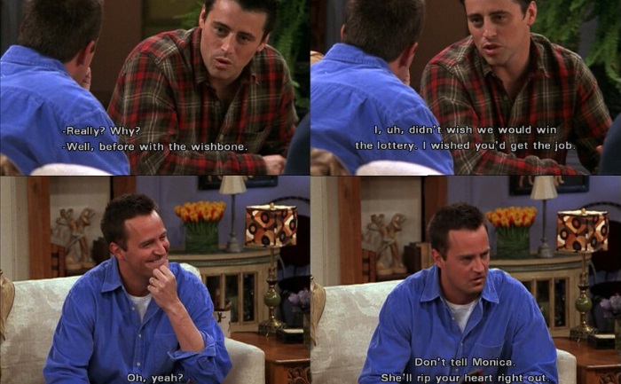 joey from friends in all chandler's clothes