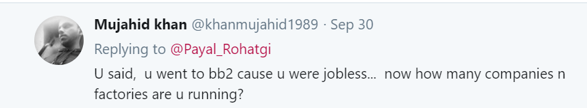 bigg-boss-13-payal-rohtagi-calls-ameesha-patel-rashami-desai-jobless