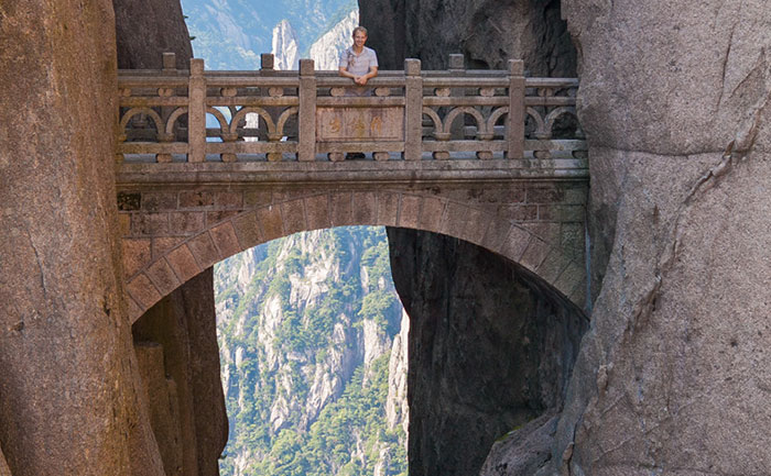 The Bridge of Immortals Huang Shang China world's dangerous bridge