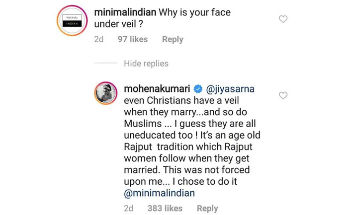 Mohena Kumari Singh reply troll