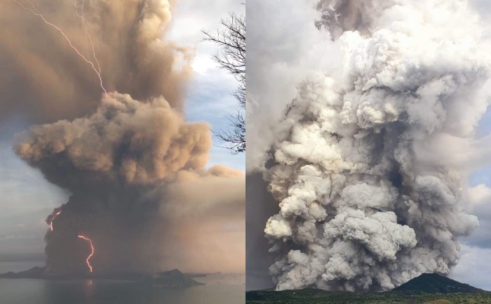 Lava gushes out of Taal Volcano in Philippines ...