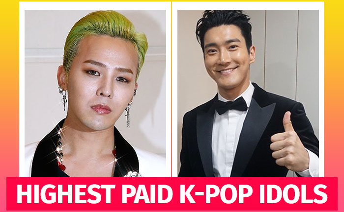 G-Dragon to Choi Siwon - Top Highest-Paid K-pop Idols