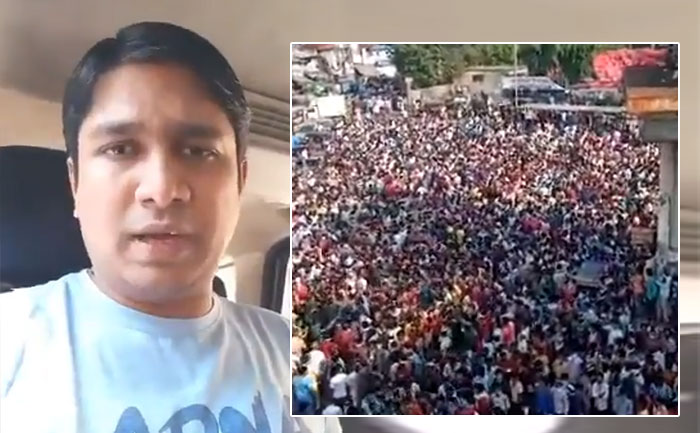 vinay dubey arrested inciting migrant gathering