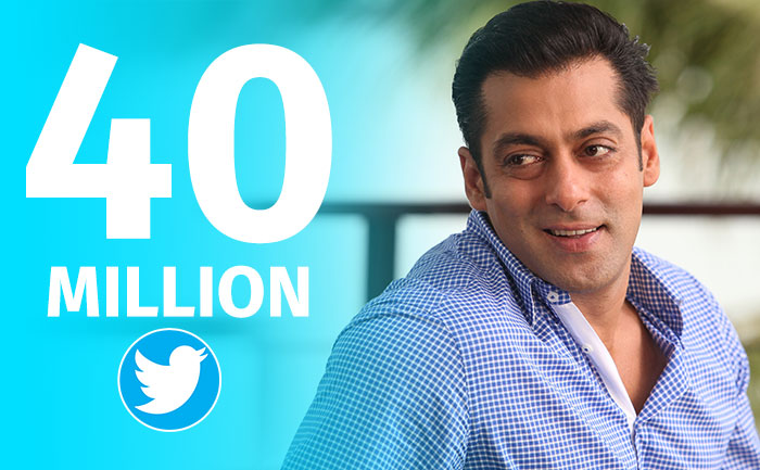 Salman Khan completes 40million fan followers on Twitter - The Live Mirror