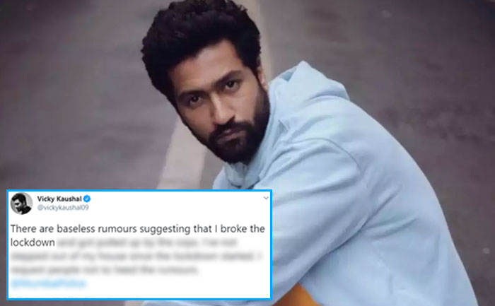 Vicky Kaushal slams rumors of violating lockdown rules and getting arrested by cops