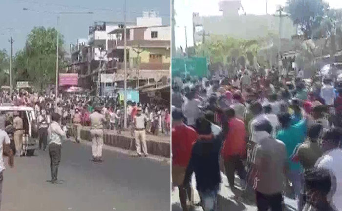 migrant workers police crash Surat