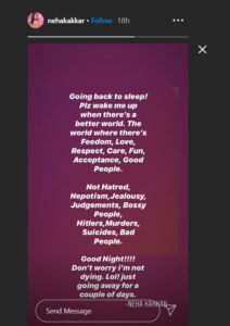 Neha Kakkar Quits Social Media 