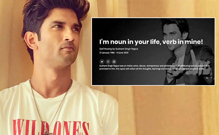 Sushant Singh Rajput website