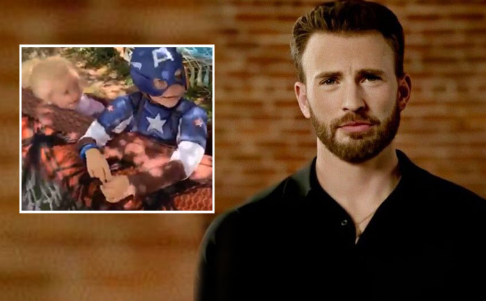 chris evans message boy saved sister dog attack