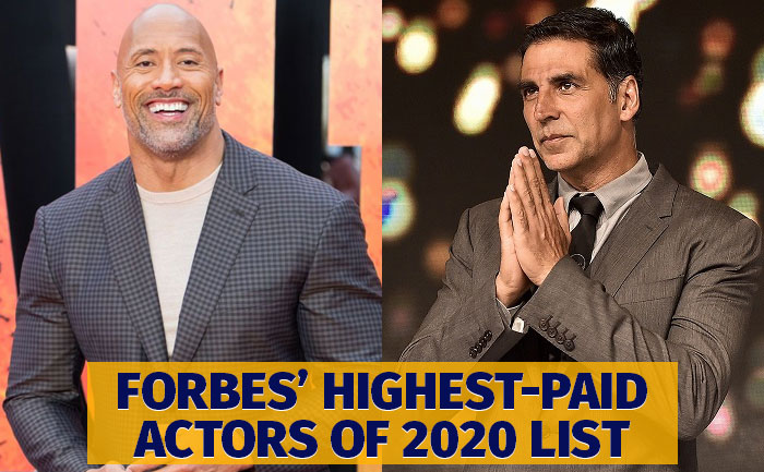 forbes 2020 list dwayne johnson akshay kumar