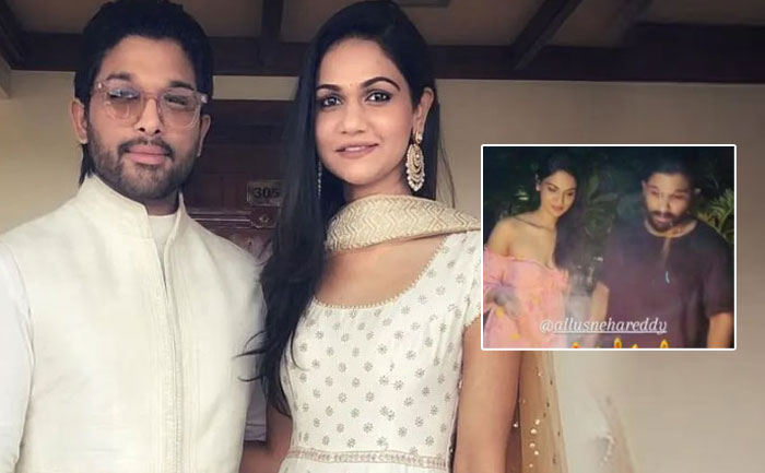 allu arjun celebrate wife sneha birthday