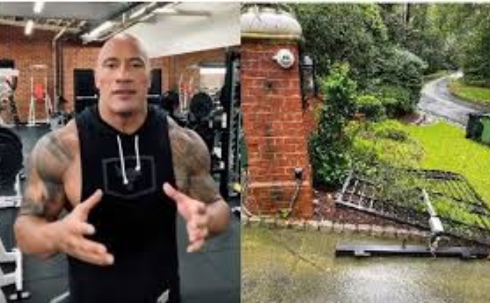 dwayne johnson rips gate