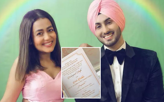 neha kakkar rohanpreet wedding invite
