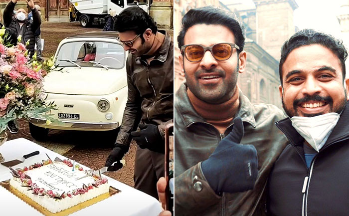 Prabhas Cut His Birthday Cake On The Sets Of 'Radhe Shyam' In Italy