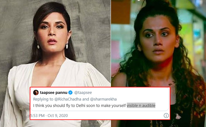 Richa Chadha and Taapsee Pannu-Payal Ghosh Allegations