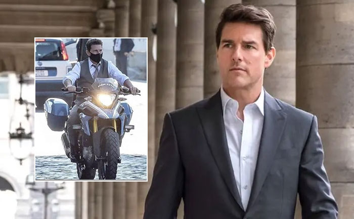 mission impossible 7 tom cruise spotted riding bmw g310gs