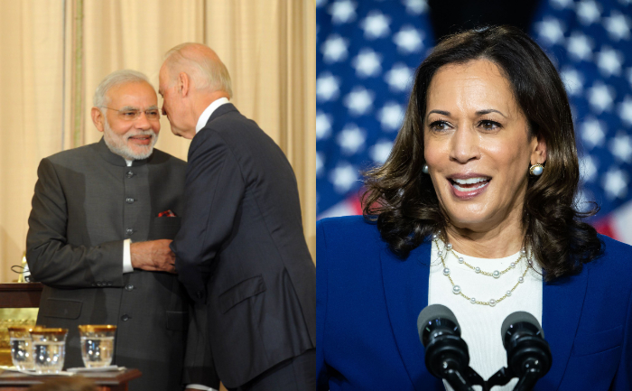 PM Modi, Joe Biden and Kamala Harris
