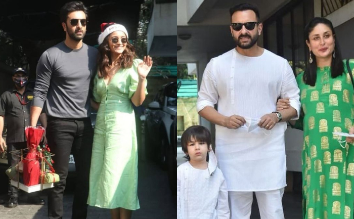 Christmas Celebrations Alia Bhatt, Ranbir Kapoor, Saif Ali Khan and Kareena Kapoor