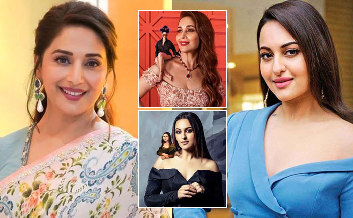 Madhuri Dixit and Sonakshi Sinha Elf On The Shelf Meme Fest