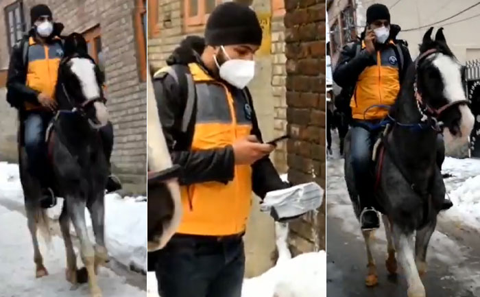Amazon Delivery Man Horse Ride