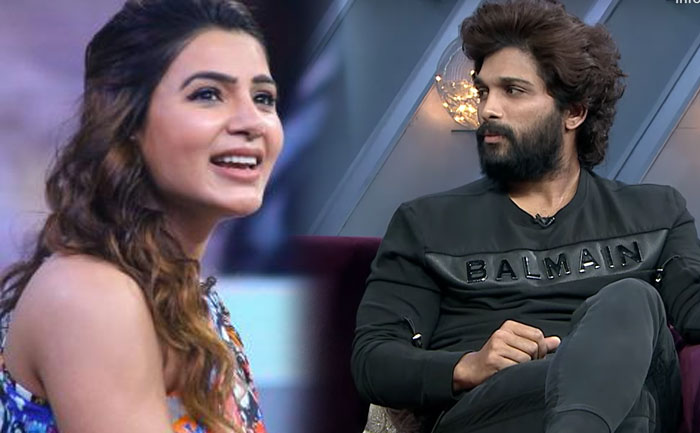 allu arjun emotional samantha show sam jam