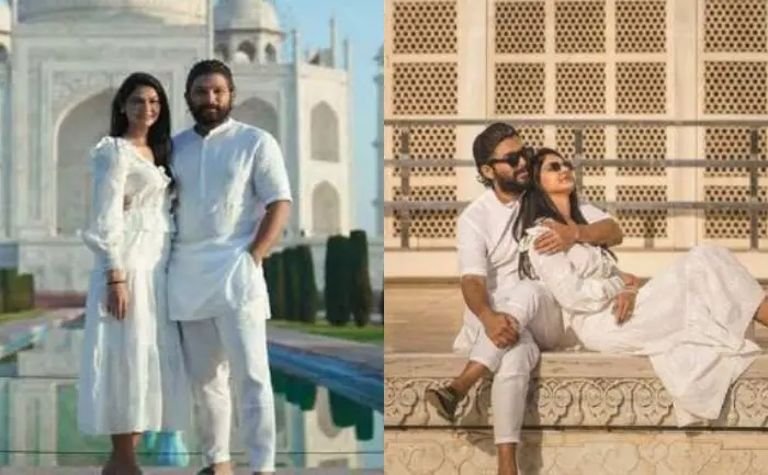 allu arjun sneha reddy taj mahal pics