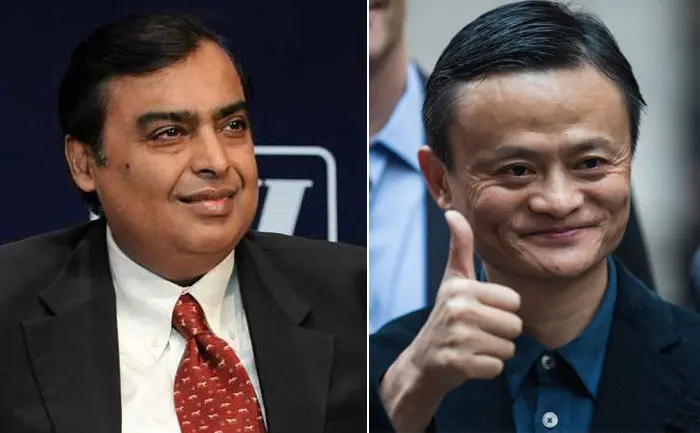 Worlds Riches, Mukesh Ambani, Jack Ma, Jeff Bezos, India, China, Asia