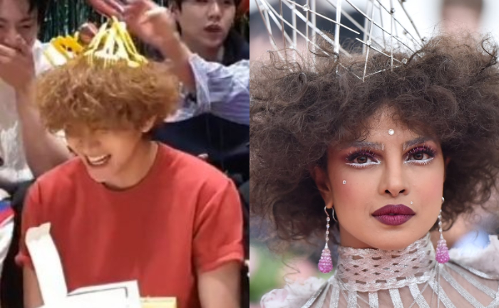 Army S Compare Bts V S Hairstyle To Priyanka Chopra S Met Gala Look